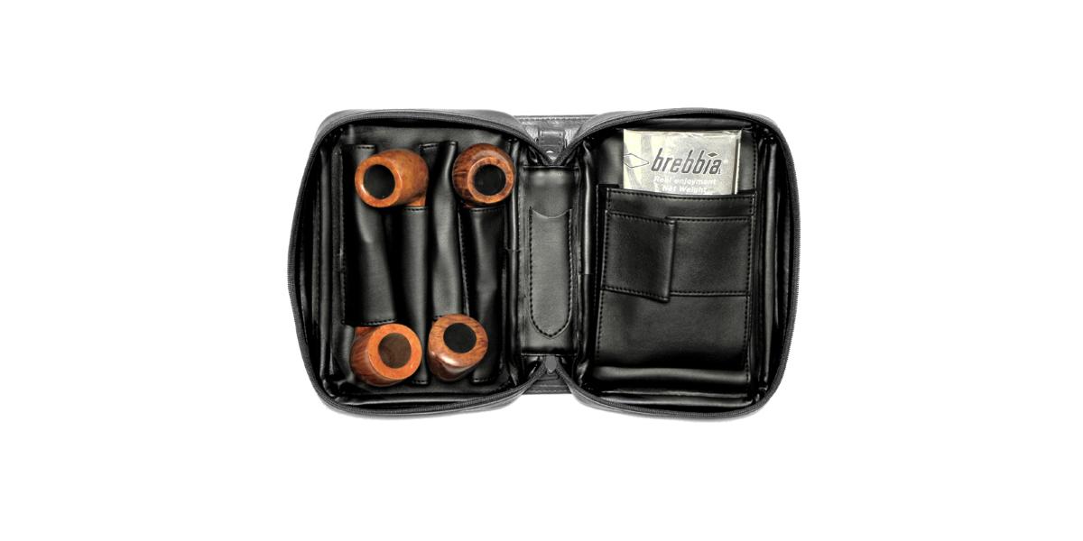 BREBBIA BORSELLO 3 PIPE E TABACCO VINILE NERO