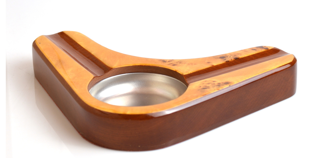 POSACENERE PER SIGARI CUBANI 2 POSTI RADICA DI OLMO cigar ashtray BRIARWOOD