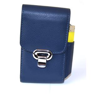 PORTA PACCHETTO SIGARETTE CON FERMAGLIO  BLU 
