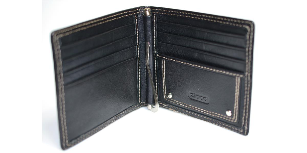 ZIPPO PORTAFOGLIO NERO PELLE 51185